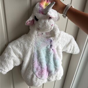 Unicorn Plush Hoodie Halloween Costume infant Baby 6-12 Months